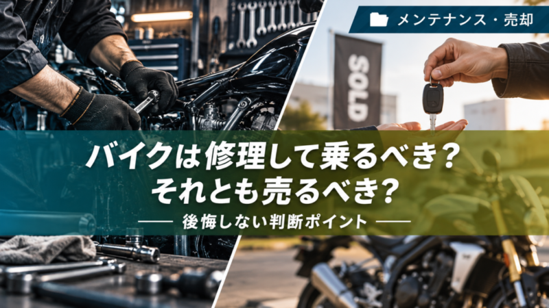 バイクは修理して乗るべき？それとも売るべき？